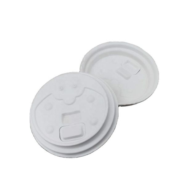 Sugarcane Bagasse 90mm Compostable Disposable Cup Lids