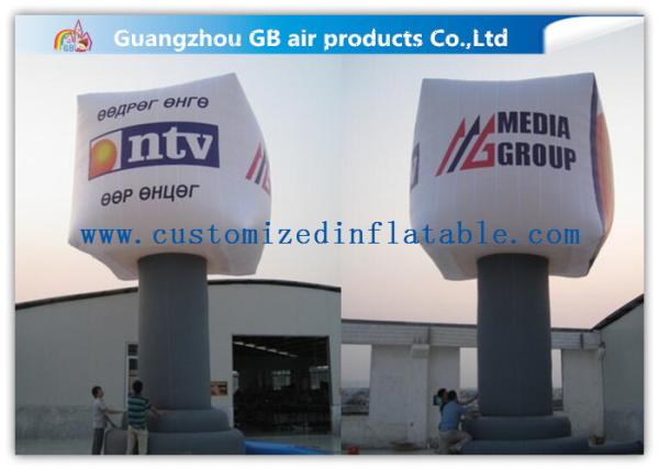 Giant Square Pillar Inflatable Advertising Balloons Oxford Cloth 8m Waterproof