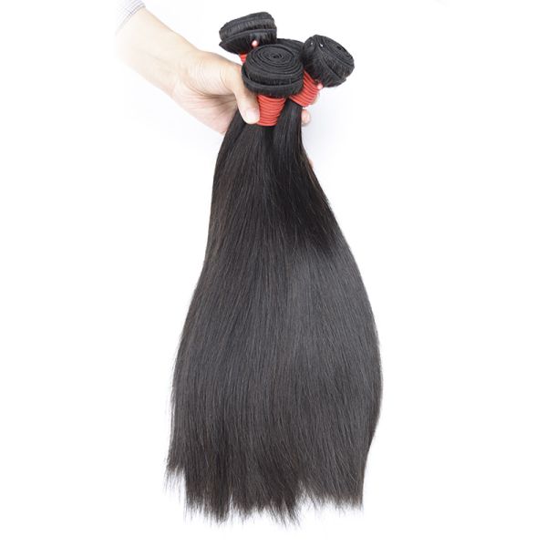 Unprocessed Human Hair Weave Extension Silky Straight Wave Virgin Hair Bundle