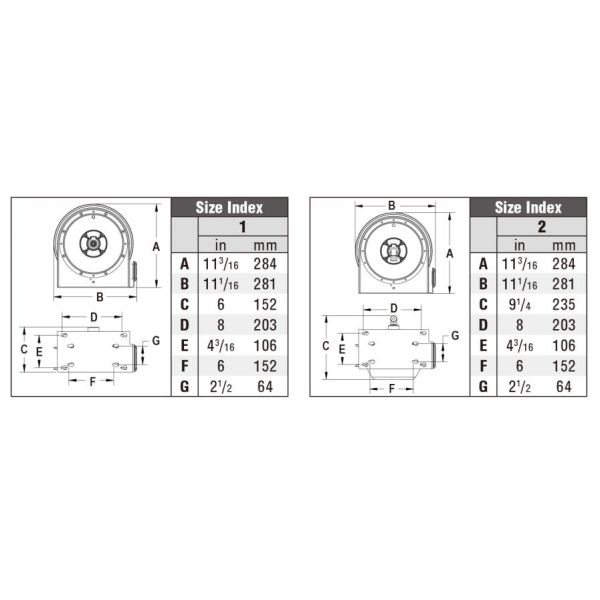 Ultra Compact Air Pipe Hose Reel Enclosed Drive Spring 7.6m Premium Duty Reel Drum Small Reel