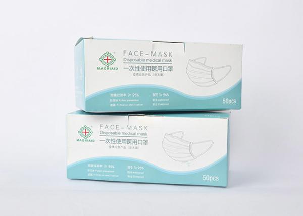 Facial Virus Earloop Disposable Melt Blown Cloth Face Mask / Disposable Dust Mask