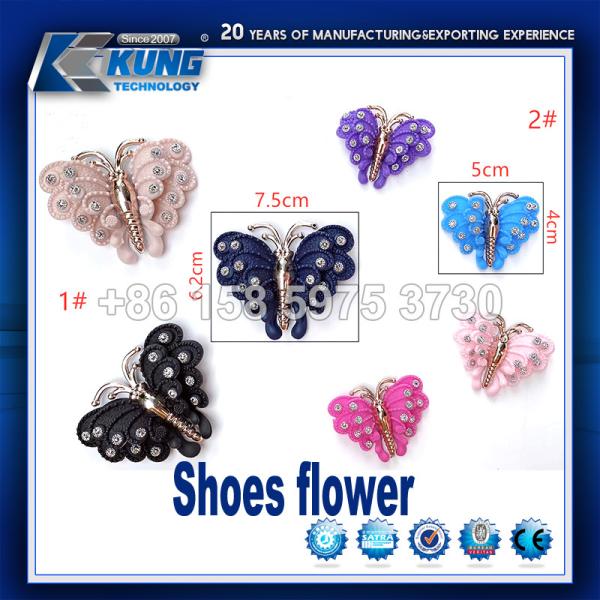 2D 3D Buckle Shoe Making Accessories Multicolor Eco Friendly Soft PVC