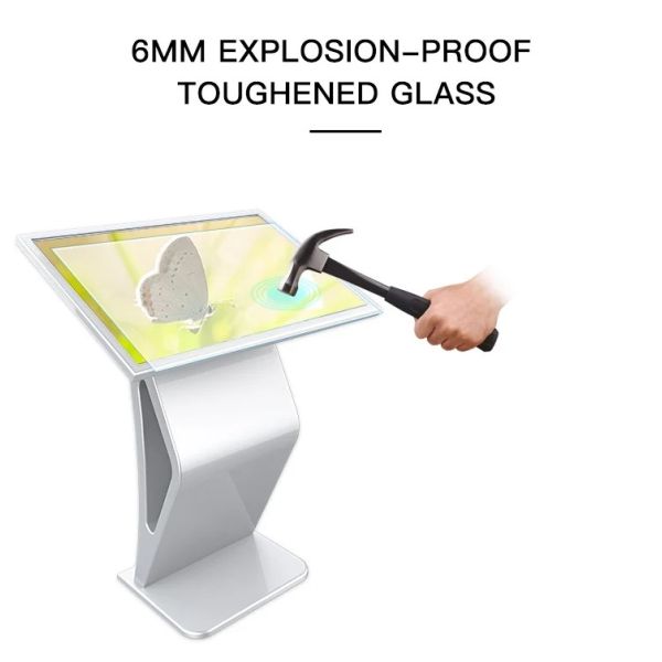 Vertical Self Service Kiosk Machine All In One Horizontal Multimedia Display