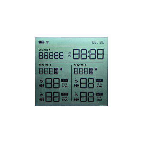 Custom Segment LCD for Vehicle Display RoHS Compliant TN STN FSTN VA Segment LCD Display