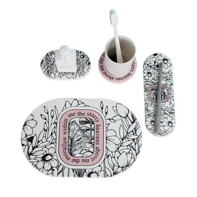Modern Natural Diatom Mud Bath Mat Drying Mat Water Absorbing Fiber Diatomite Soap Mat