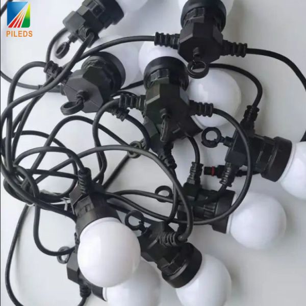 Spherical LED String Lamp , Lucency Milky christmas rope lights outdoor