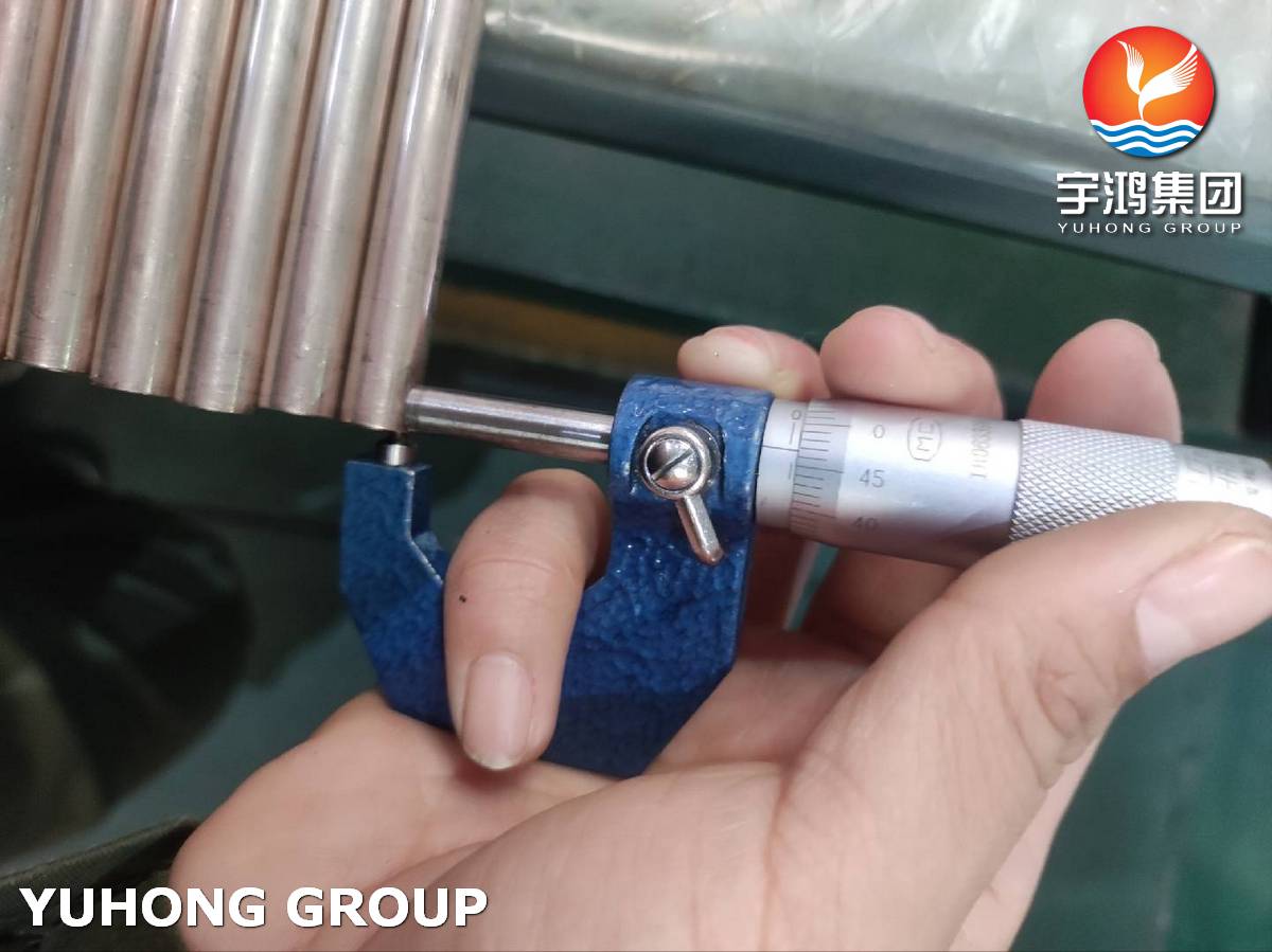 Медная сплавная сталь ASME SB111 C70600 O61 Тюбль для теплообменника, Химическая обработка