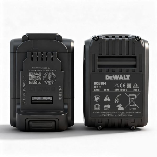 90Wh DCB184 Dewalt 18V 5Ah  Battery 8000 Cycles Power Tool Batteries