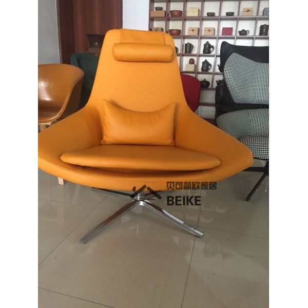 Injection foam chair lounge egg chair office furniture Aluminum swivel chair