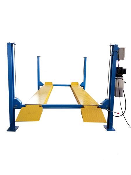 Safety Locks 4 Point Car Lift Hydraulic Customizable Voltage Optional Color