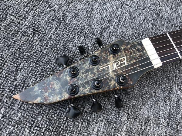 Custom Earts Electric Guitar with African Mahogany Body Black Hardware