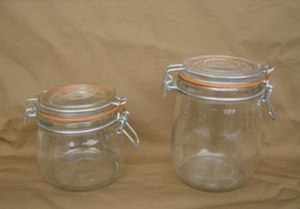 400ml glass jars with steel buckle