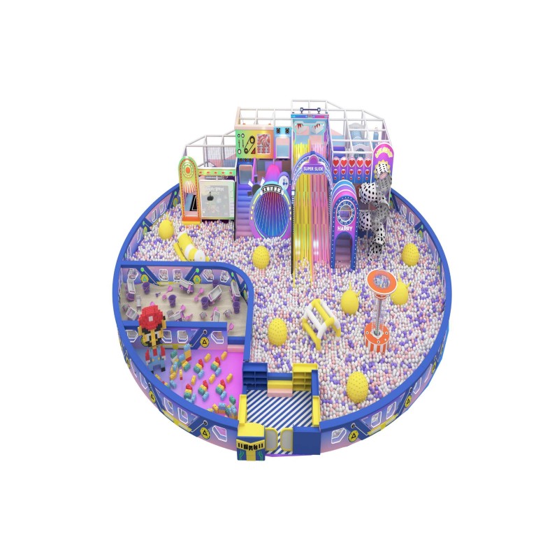 Dream Neon Indoor Mall Playground Atrium Arcade Ocean Ball Integrated for Kids