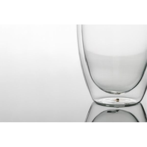 Mouth Blown 12 Oz Double Wall Drinking Glass Coffee Cups 342ml Borosilicate Glass