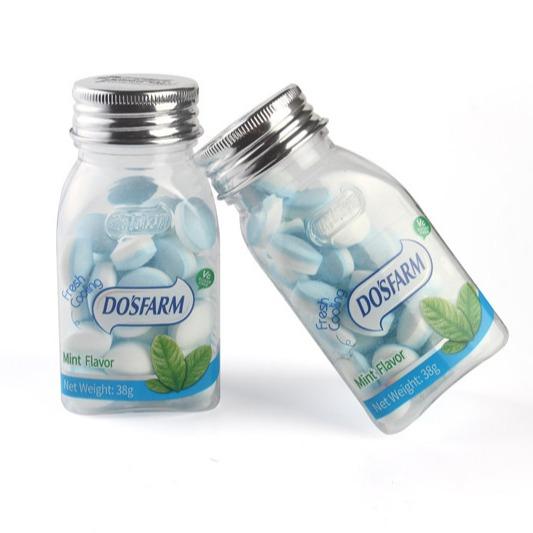 OEM Candy Low Cal Fresh breath Vitamin C Sugar Free mint candy in Bottle pack Keep awake