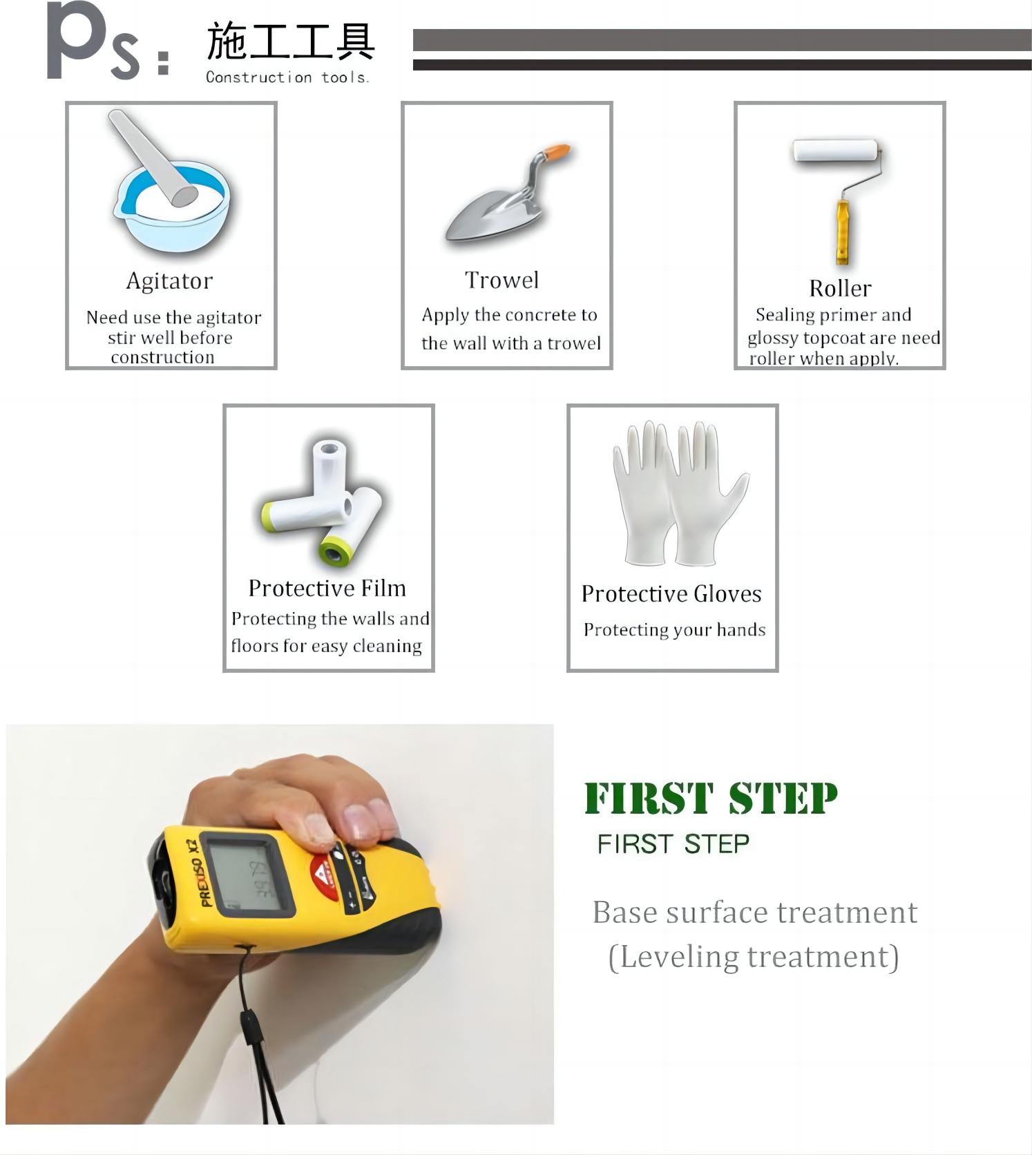 Способ применения с помощью распыления Микроцементный покрытие 20-летний срок годности Строительный штукатурный гипс