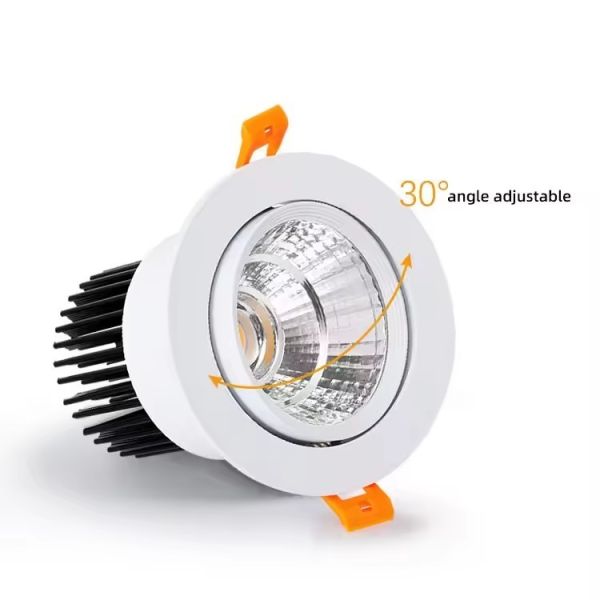 COB LED Downlight 3W 5W 7W Recessed Ceiling Light for Daylight White 5500K-6000K CRI80