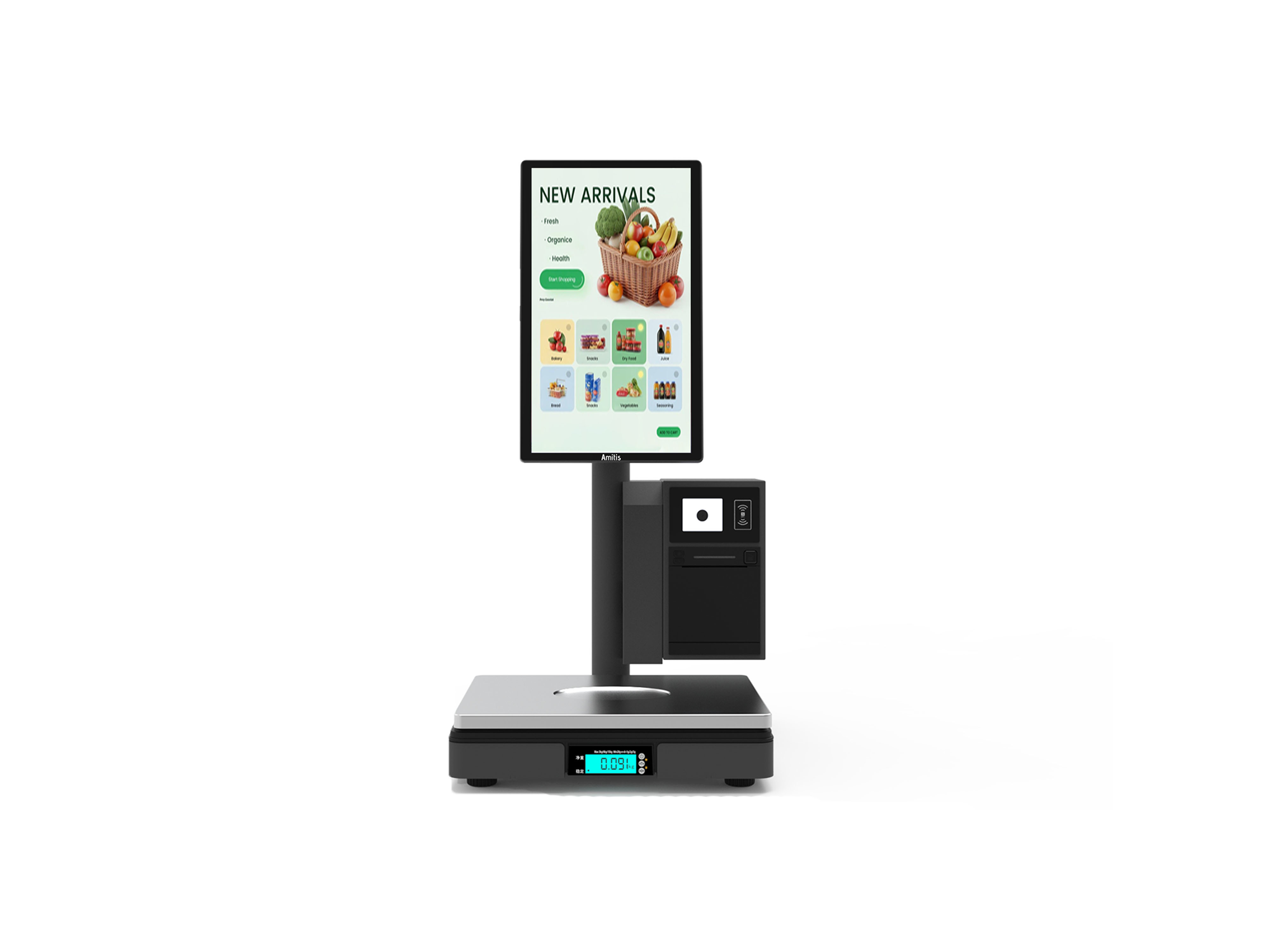High Speed POS Peripherals Retail AI Smart Scale With Intel Core I3 I5 I7