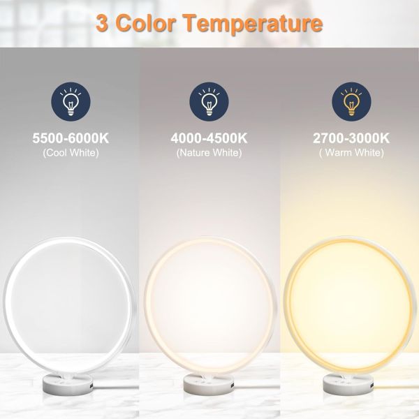 Dimmable UV-Free Happy Lamp 10000 Lux Daylight Therapy Lamp with Timer