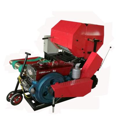 55bales/H 3kw Silage Baler Machine Corn Stalks Diesel Engine PLC