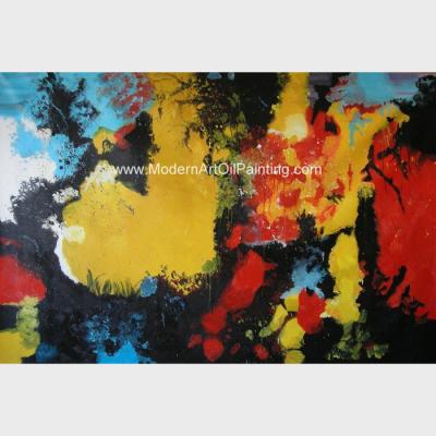 Pintura acrílica abstrata o fogo/parede contemporânea Art Framed On Canvas da lona