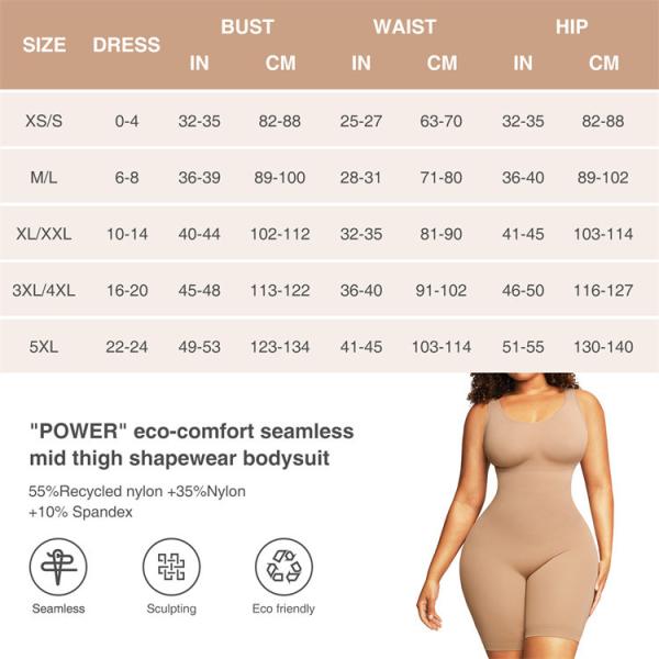 Slim'n Lift Shaper Tipo 90% Nyloand 10% Spandex Tecido Bbl 5Xl Moldeadoras Pós-cirurgia