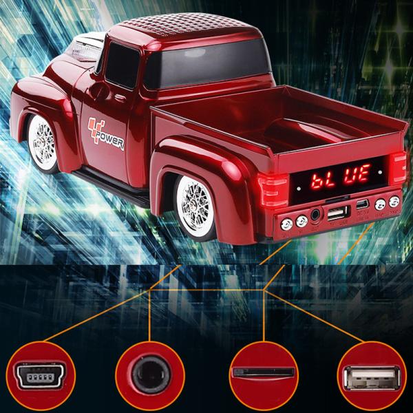 6W Output Power Plastic BT Truck Speaker with Wireless USB TF FM and Audio Performance