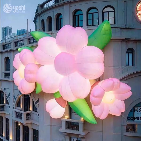 Customizable 3D Inflatable Balloon Flowers for Outdoor Wedding Decoration