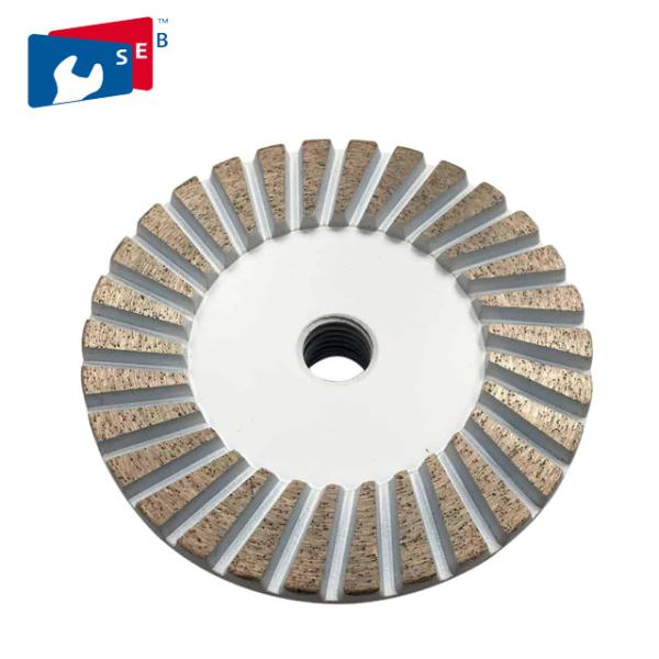 White Turbo Concrete Cup Wheel with Wet Grinding for Granite Marble