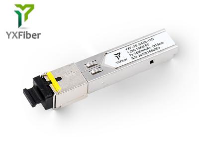 SC ótico do módulo do transceptor da fibra de SMF SFP 1.25G 1550/1310nm 10KM SFP