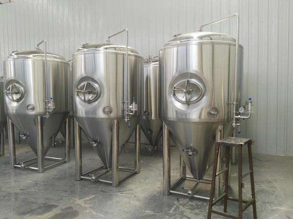 Side Manhole 1000l Conical Fermentation Tank With 3 Bar Pressure Vessels