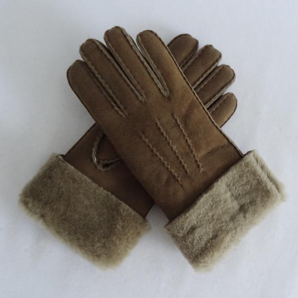 Women Warm Winter Handmade Shearling Fur Sheepskin Gloves