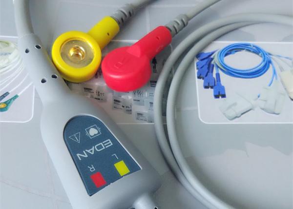 Snap Electrode Holter ECG Cable 2 Leads Medical Device Accessories For Patient Monitor