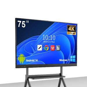 4K Screen Multi-Language Software Android 14 Interactive Whiteboard Smart Board for Education and Meetings