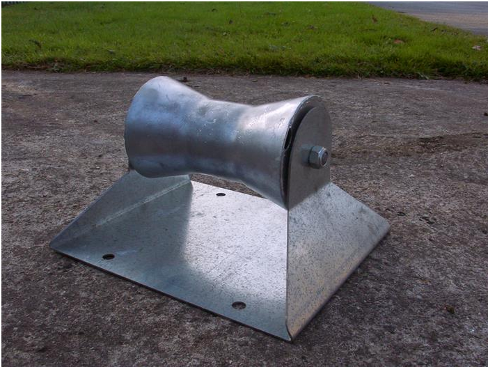 Medium Duty Pressed Straight Line Pipe Cable Laying Roller Zinc Plate Finished