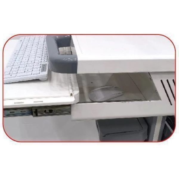 Chariot de poste de travail médical sans fil en ABS pour le traitement d'urgence en milieu hospitalier pour les soins infirmiers