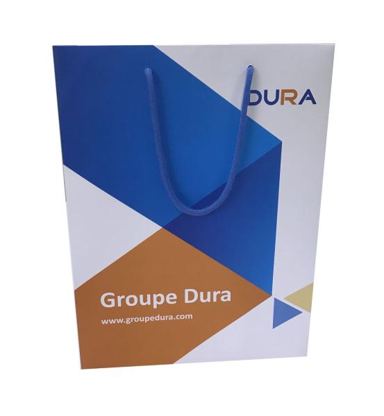 bolsa de papel de regalo personalizada colorida bolsa de compras marca Con Asas