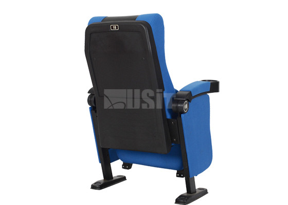 Обслуживание изготовленного на заказ голубого логотипа вышивки посадочных мест театра цвета коммерчески легкое