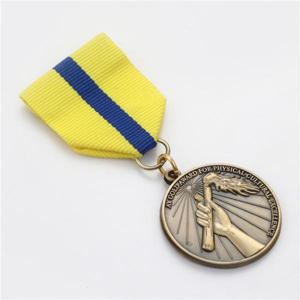 Race Metal Sports Medal Finisher 3D Commendation With Printed Ribbon