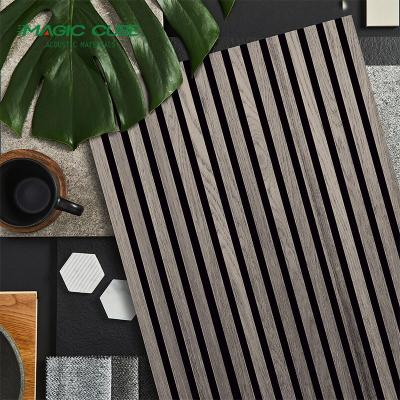 Wood Decorative Slatted Wall Panels Interior Acoustic Timber Wall Panels