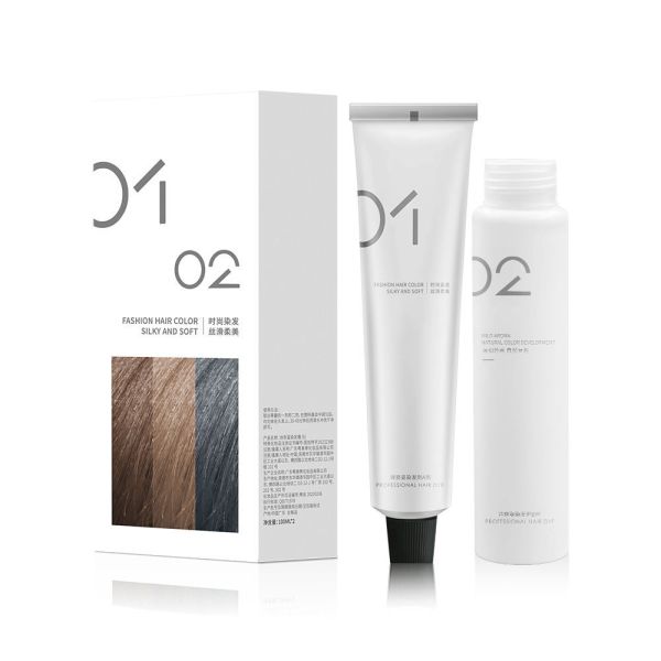 Kit de coloration capillaire sans ammoniaque pour la maison avec crème pré-oxydante