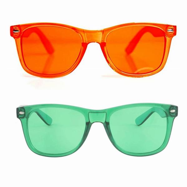 Chakra Color Therapy Glasses Red,Orange,Yellow,Green,Blue,Indigo,Violet,Aqua,Magenta,Pink Rose Color