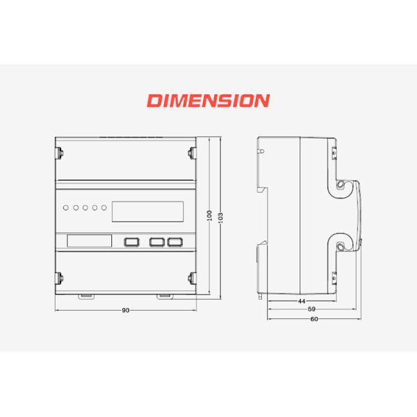 EM535-Mb 3*230/400V 5 65 A Three Phase Electronic Energy Meter for Energy Management