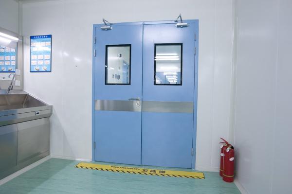Steel Pharmaceutical Clean Room Door Hermetically Sealed Airtight Interior Door CE