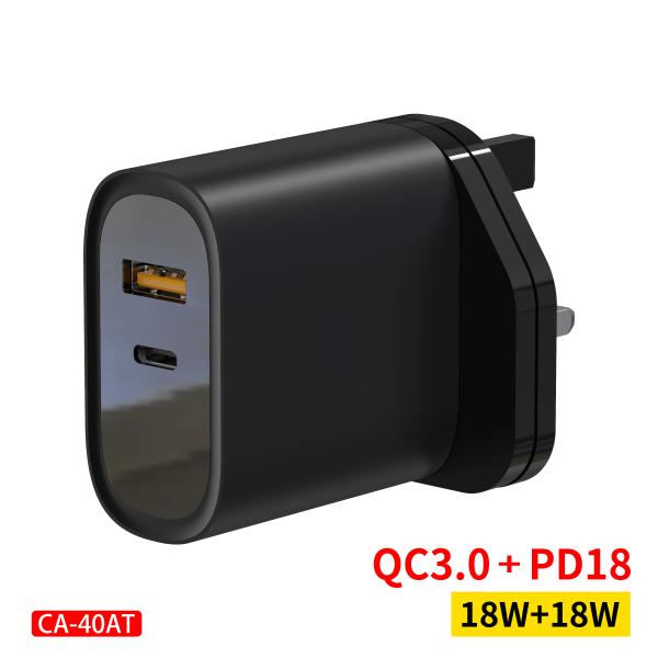 100g PD Power Adapter , Double Usb Port Charger PC Material For Iphone 12