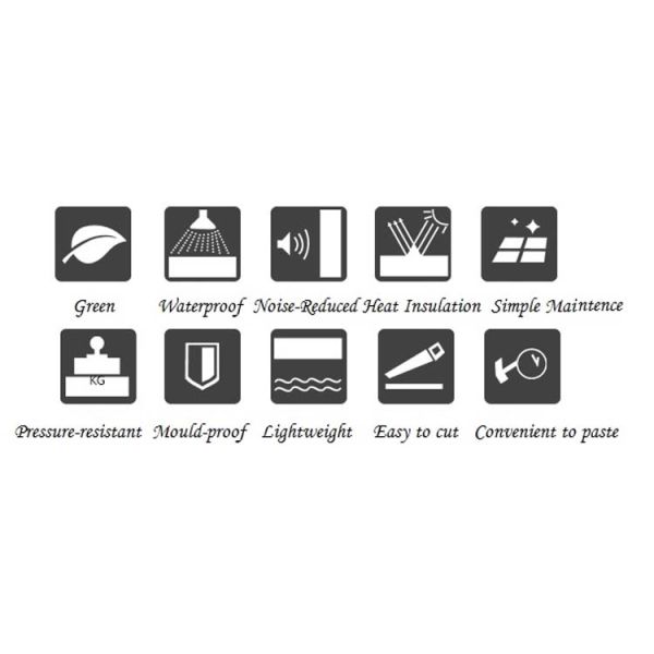 Luxury Living Room TV Background 500mm*50mm ПВХ 3D стена с современным дизайном