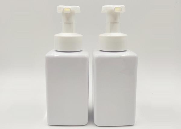 250ml Foam Pump PET Cosmetic Bottle Square Shape 32 / 28mm Sealing Type