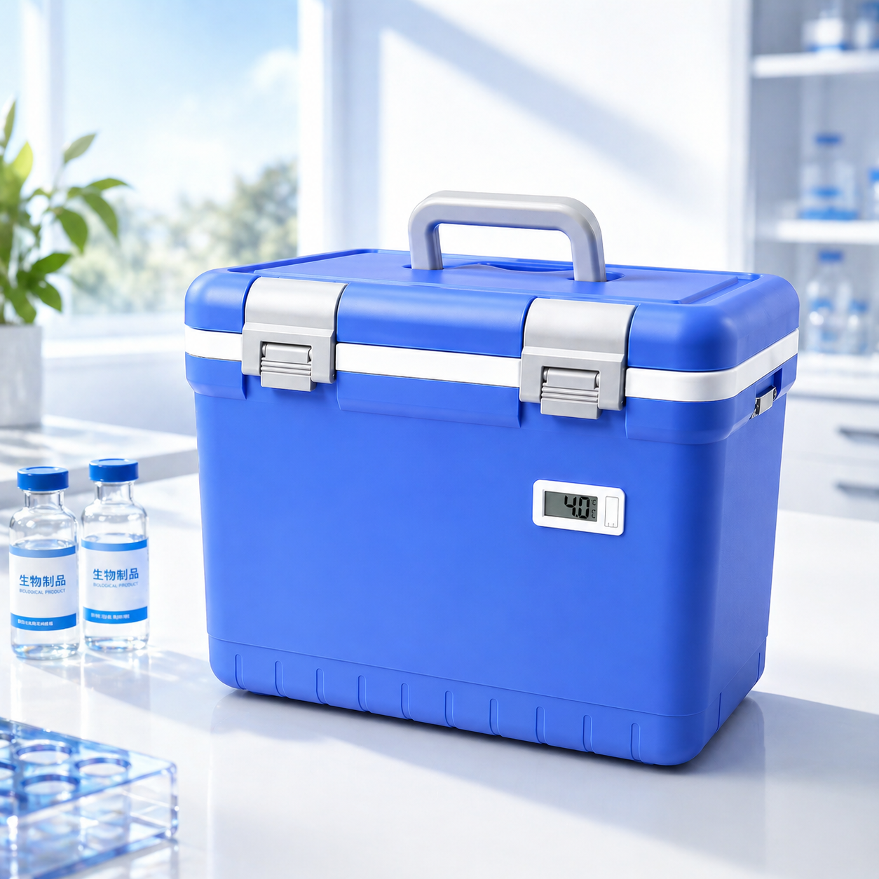 Medical Cooler Box Portable  For Medicine Practical Blood Samples Cold Chain Storage And Transport Device Cooling Duration Up To 24 Hours Small