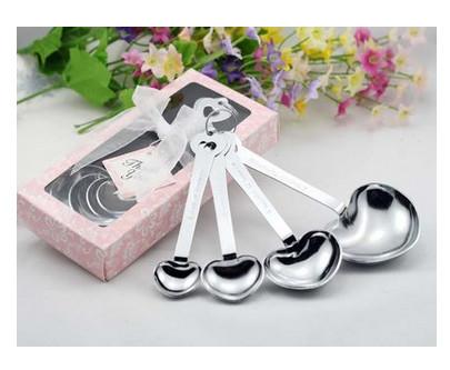 New creative promotion gift product wedding gift stainless steel measure spoons set