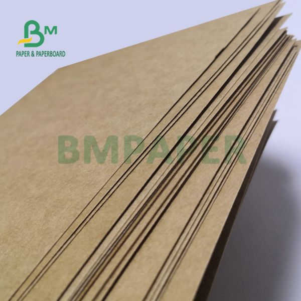 300gsm Brown Unbleached Kraft Paper Board Roll For Fast Food Packaging 70cm